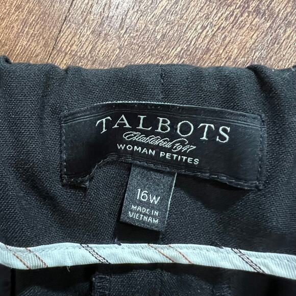 Talbots Black Dress Pants Woman Petites Size 16W Professional Career Trousers - Picture 3 of 6